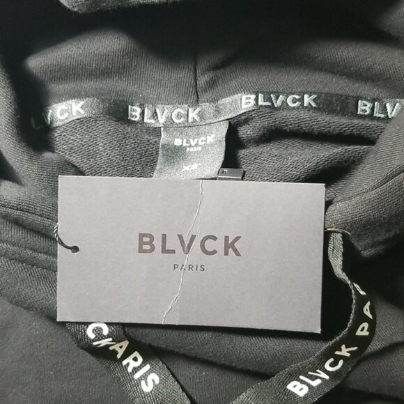 BLVCK Men's Paris Bold Stripe Hoodie Size XS Terry Cotton - Picture 5 of 6